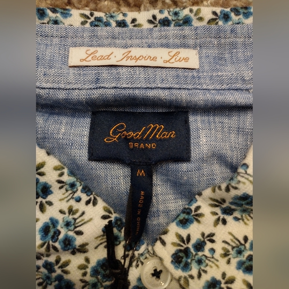 Good Man Brand Floral Long Sleeve Shirt Medium NWT - Picture 7 of 10